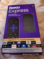 Roku Express HD Streaming Made EasyCable Remote Black (3960R) NIB