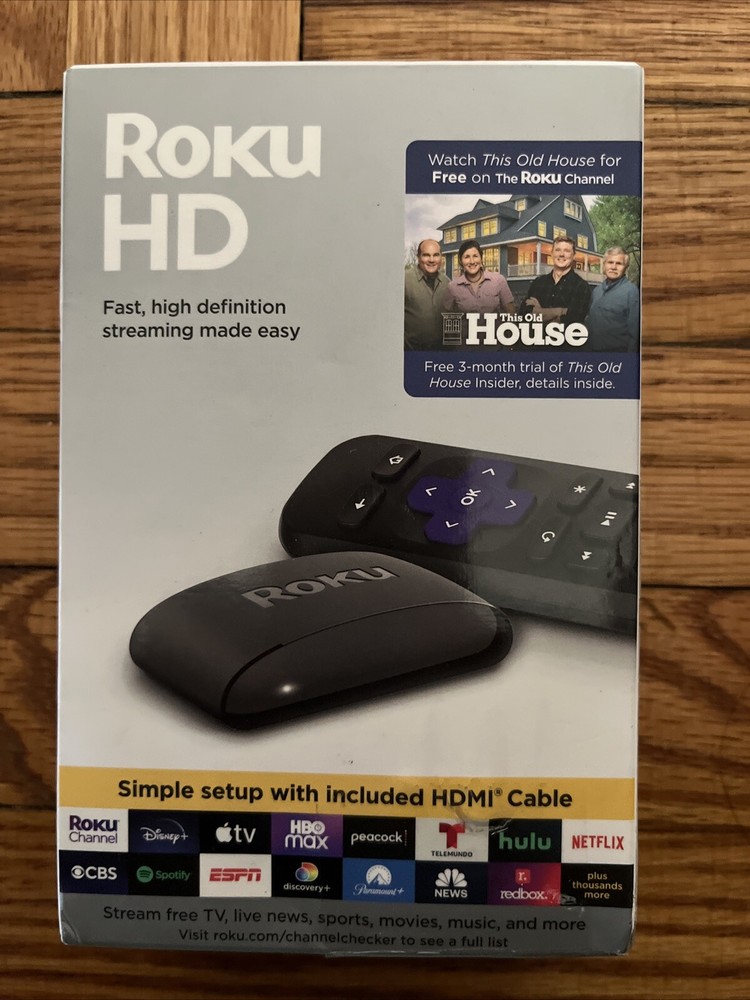 Roku HD Streaming Media Player – Black (3932RD) Open box