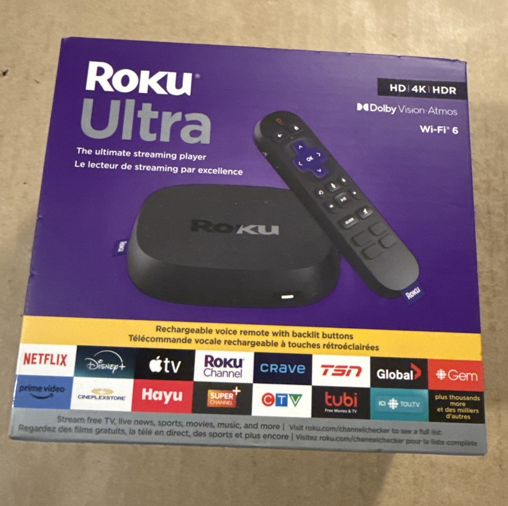 Roku Ultra – Ultimate Streaming Player – 4K HD HDR Wifi Streaming Device for TV