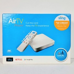 AirTV 4K Streaming All In One Media Player w/ Remote, HDMI Cable, Adapter SEALED