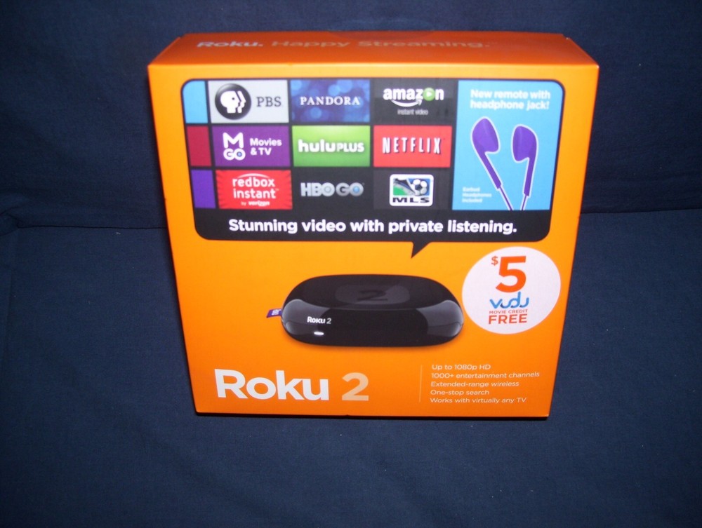 Roku 2 Open Box Used Tested and Working with Manual and Accessories