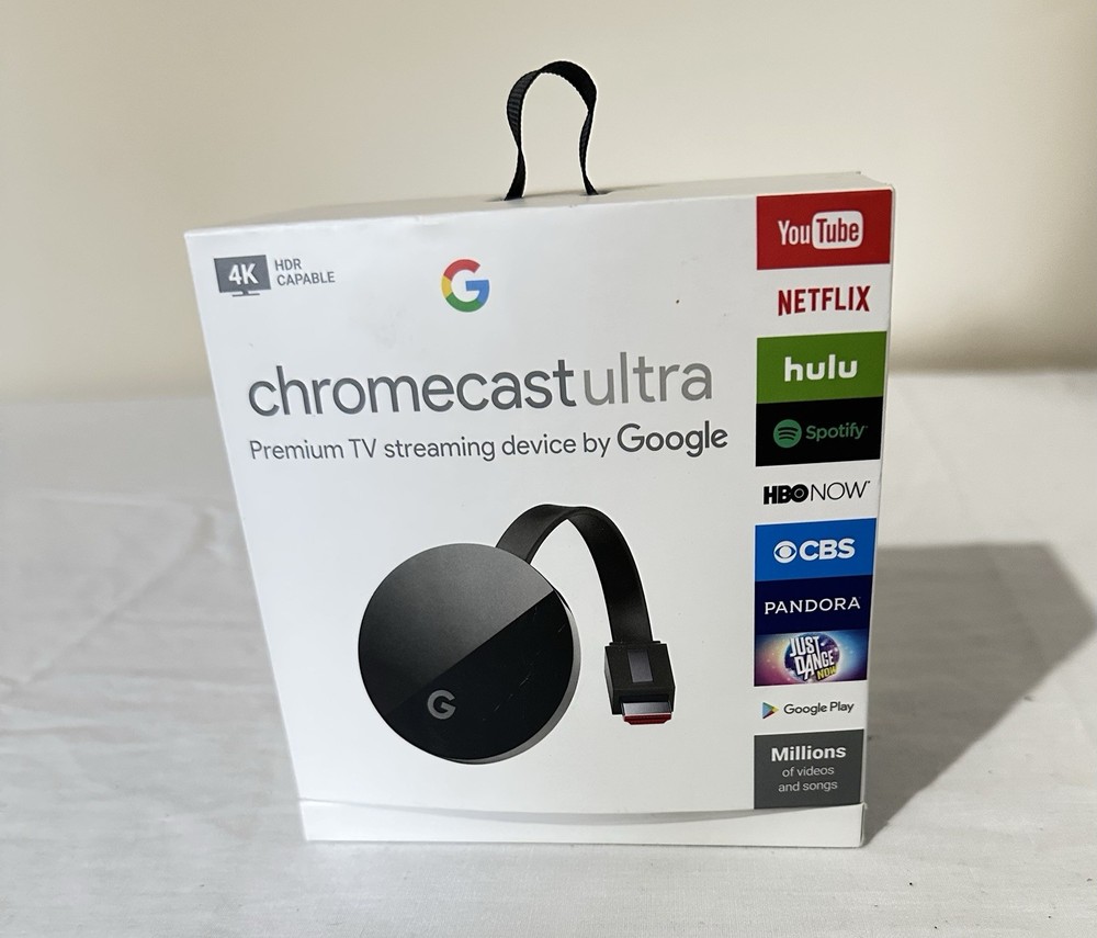 Google Chromecast Ultra 4K HDR Digital Media Streamer – NEW Open BoxGA3A00403A14