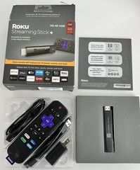 Roku Streaming Stick Plus 3810R – 4K HDR Media Player Voice Remote New Open Box