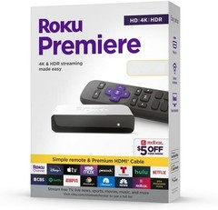 Roku Premiere Media Streamer – HD/4K/HDR – 3920R – Black – Brand New