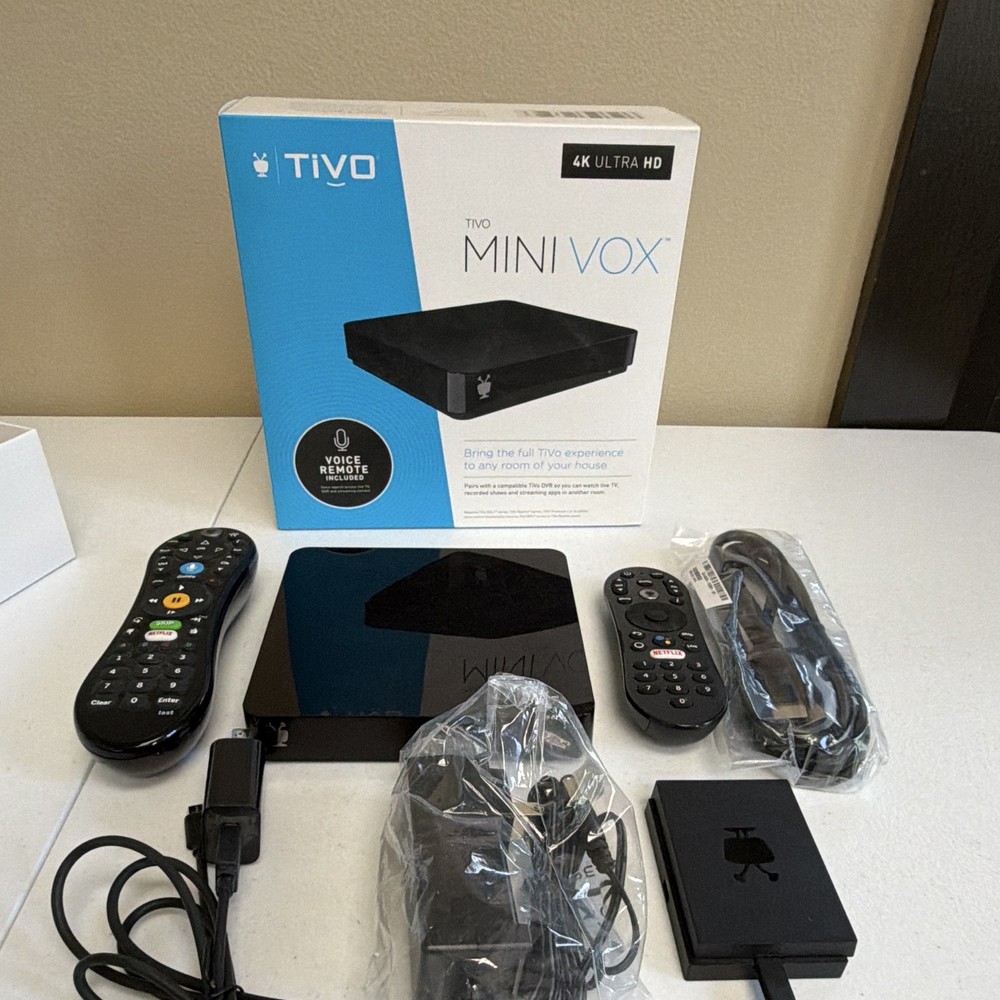 TiVo Mini VOX 4K HD Digital Media Streamer w/ Voice Remote HDMI Black