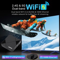 Android 14.0 TV Box 2026, 2GB RAM + 16GB ROM, LEFFOT 4K Ultra HD Home Streami…