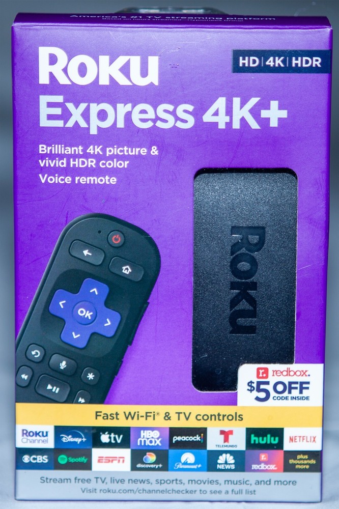 Roku Express 4K+ Streaming Media Player HD/4K/HDR with Smooth Wireless 3941R2