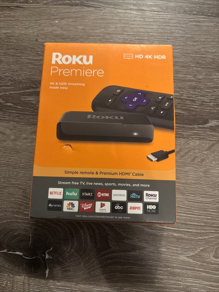 Roku Premiere HD/4K/HDR Streaming Media Player 3920RW HDMI NEW