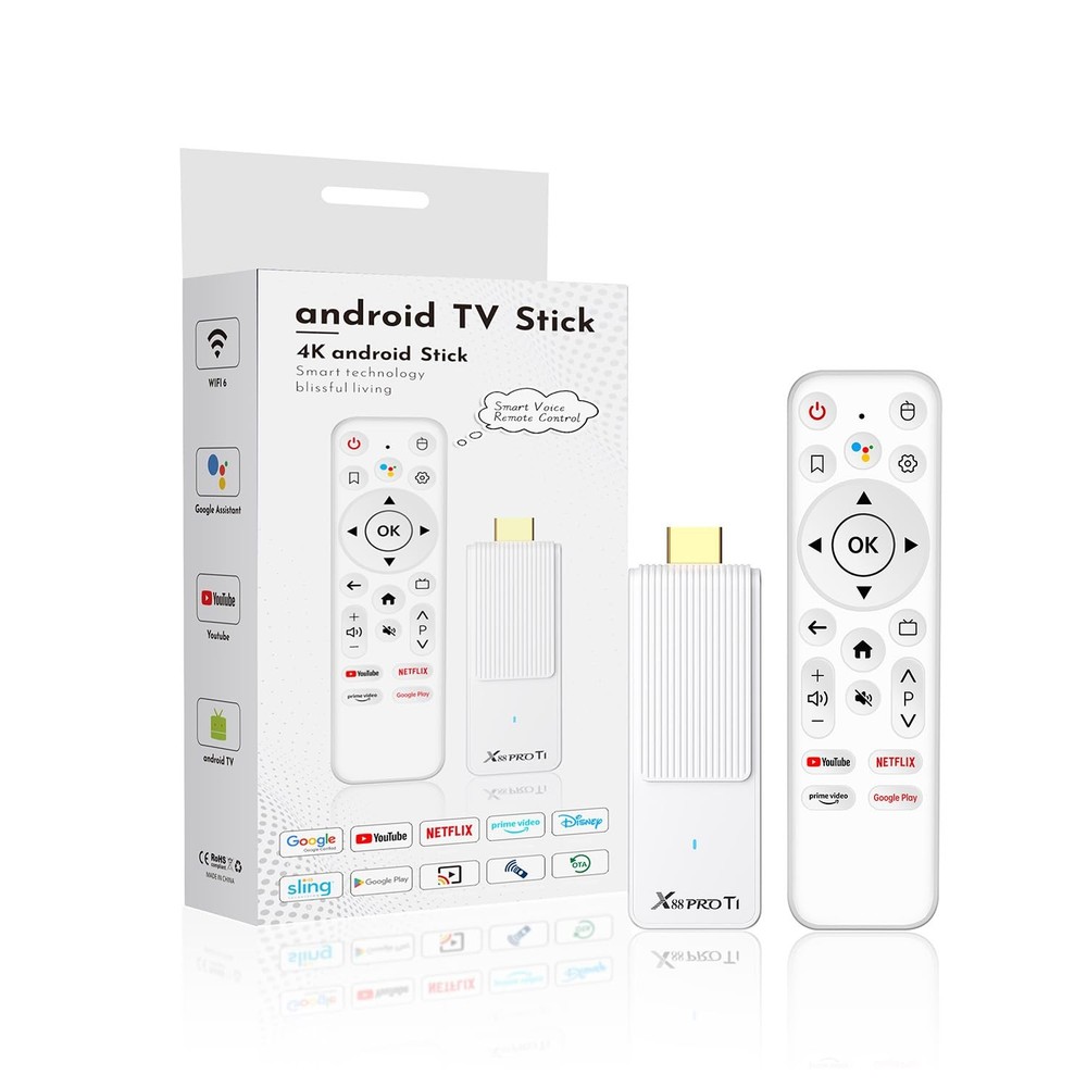 Android TV Stick 4K, 2025 TV Stick Android 14.0 2GB RAM 16GB ROM Ultra HD RK3…