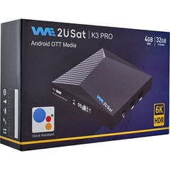 We2USat K3 PRO Android 10.0 TV Box, 6K Ultra HD Streaming Device Bluetooth 5.0