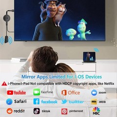 Wireless HDMI Display Adapter 4K, Screen Mirroring Display Dongle, Casting Vi…