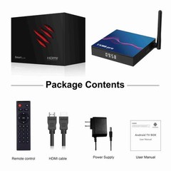TX98 Pro 4K Ultra HD Android 14.0 Smart TV Box with Remote Control, Allwinner H