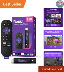 Elegant HD Streaming Stick with Voice Remote & 500+ Free Live TV Channels