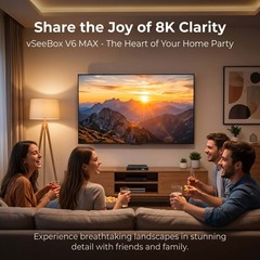 vSeeBox V6 Max Kit TV Box With HDMI 2.1 Backlit Remote Power Cable Free Shipping