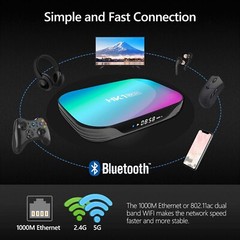 Android 9.0 TV Box 4GB RAM 64GB ROM TV Box HK1 Box Amlogic S905X3 64-bit wifi