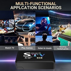 Android 11 Smart TV Box 2GB+16GB 8K HDR WiFi6 BT Voice Remote OTA Media Streamer