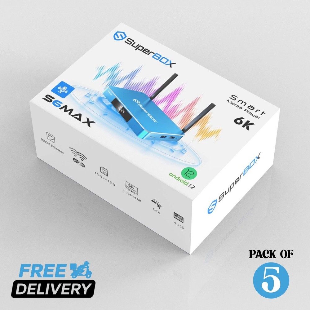 SuperBox S6 Max -Pack Of 5 – Brand New – Free & Fast Shipping