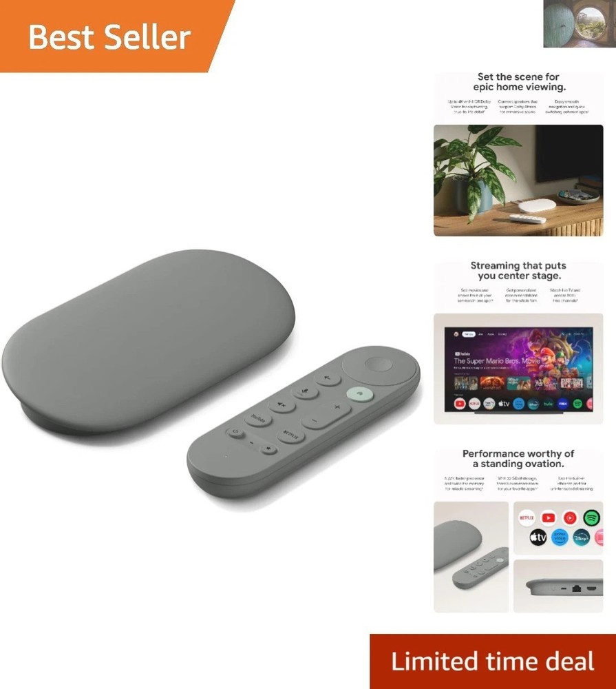 Fast 4K Streamer with 32 GB Storage & Smart Home Control – Voice Remote Included