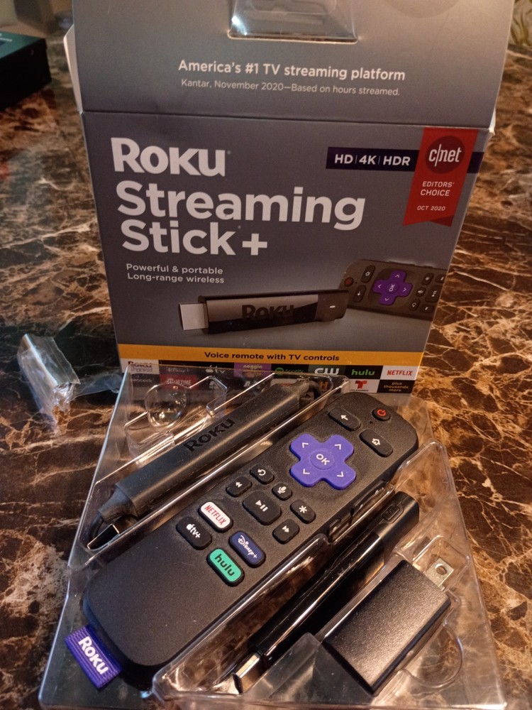 Roku Streaming Stick Plus 3810R 4K HDR Voice Remote With TV Controls
