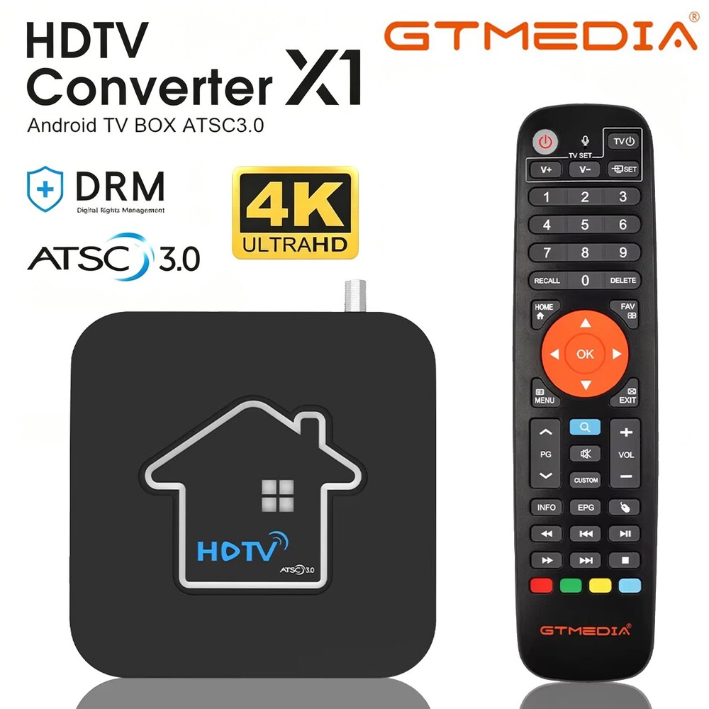 4K ATSC 3.0 Android Smart TV Box Offline DRM Converter Nextgen TV DVR Record US
